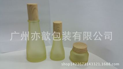 玻璃容器_木纹盖护肤类玻璃瓶 厂家直销玻璃容器 乳液类
